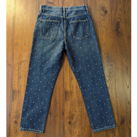 Current/Elliott The Vintage Cropped Slim Studded Jeans 27 - Picture 6 of 10